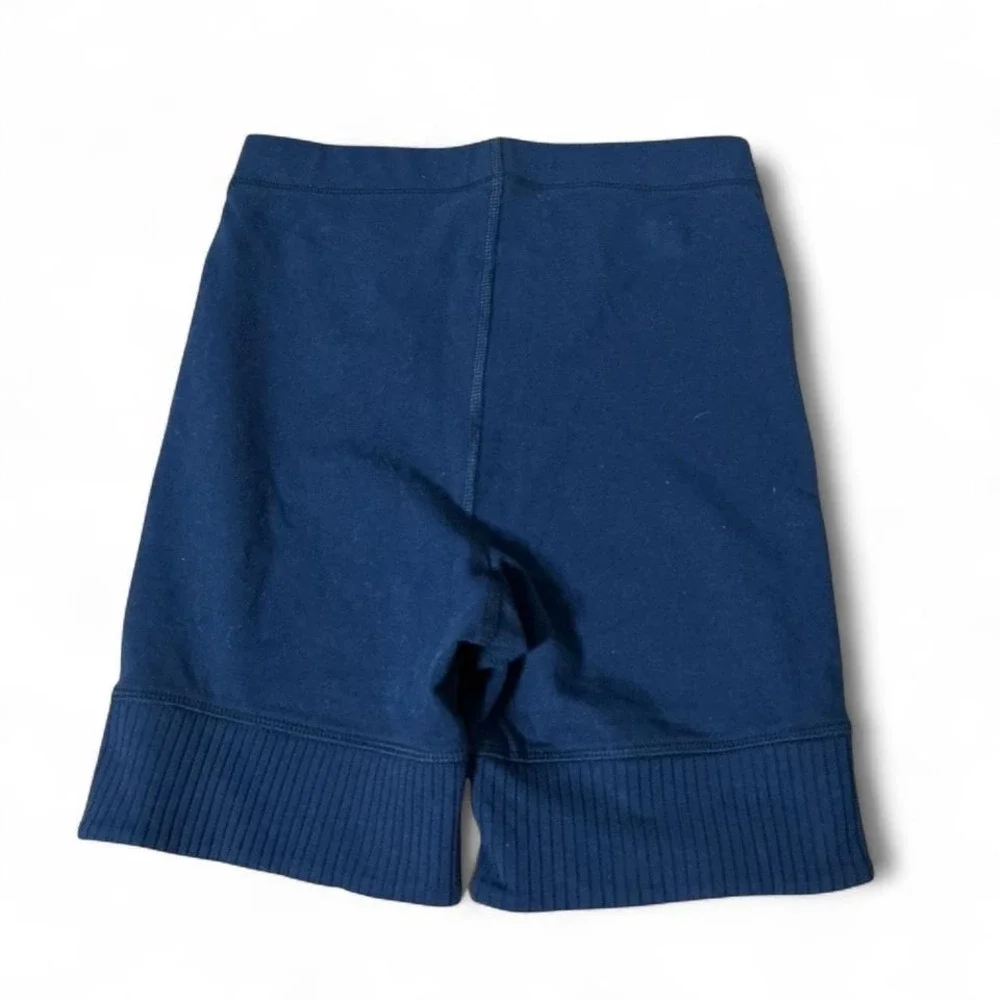 Free People Movement Victory Biker Shorts Yoga Navy Blue Ribbed Hem XS OB2049022
